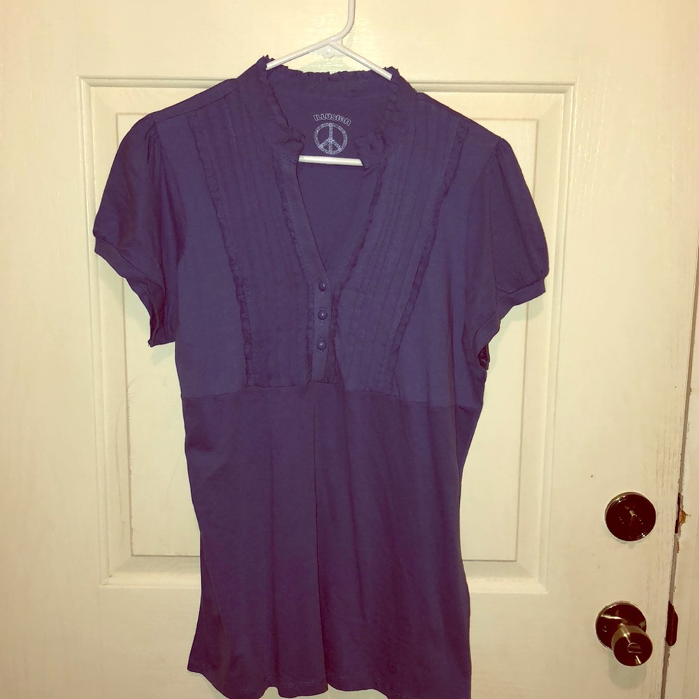 Short sleeve top by Illusion, 2X